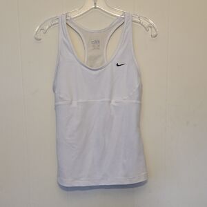 Nike White Fit Dry Racerback Tank